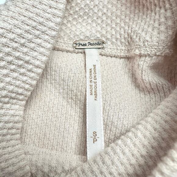 Free People | Women | Switch It Up Crochet Waffle Knit Mock Neck Top | Small - Picture 7 of 15